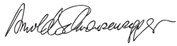 Signature of Arnold Schwarzenegger