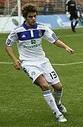 Artem Sukhotskyi during the game for Dynamo Kyiv