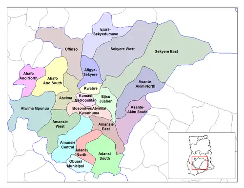Districts of Ashanti Region