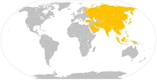 Member states in yellow