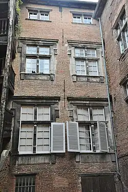 Astorg: Renaissance windows in the court.