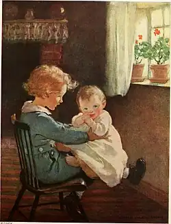 An illustration of Diamond in At the Back of the North Wind by George MacDonald, 1919