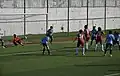 Ataşehir Belediyespor (red) in attack at home match against Marmara Üniversitesi Spor (2013–14 season)