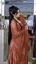 Taiwanese teen girl in Hanfu, 2024.