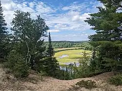 View from bluffs of the Au Sable River in Iosco County, Michigan.