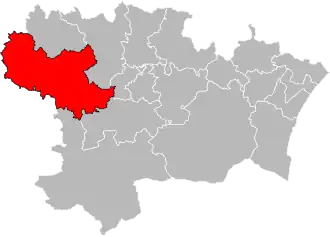 Situation of the canton of La Piège au Razès in the department of Aude