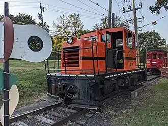 Aurora Elgin and Fox River Electric #5 at the Fox River Trolley Museum on October 5th, 2024.