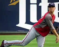 Austin Voth with the Senators in 2015