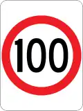 (R4-1) 100&nbsp;km/h Speed Limit
