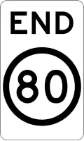 (R4-12) End of 80&nbsp;km/h Speed Limit