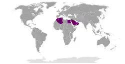 Map of full-catalog availability of Anghami music streaming service