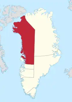 Location of Avannaata within Greenland