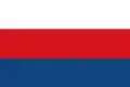 One version of the flag of Moravia in the form of red-white-blue tricolor, allegedly used by the deputies of Czech-speaking Moravians to the Slavonic Congress in Prague in 1848[12]
