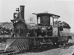 Queensland Rail B12 Steam locomotive No. 14 on the Central Line in 1878.