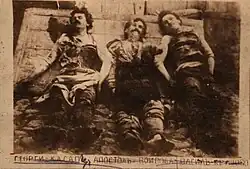 The bodies of Apostol Petkov (center), Ioryi Mucitano (left) and Vasil Pufkata (right)