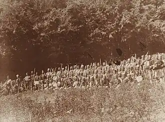 The detachment of T. Hristov during the uprising near Krushevo.