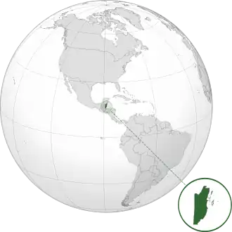 Location of Belize