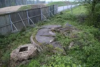 Ruins of the two Bachem Ba 349 Natter launch pads in the Hasenholz.