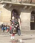 Piper playing by the Royal Palace of Amsterdam