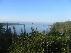 Mouth of the river, some 20 km east in Baie-Johan-Beetz (Municipality)