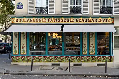 Rococo Revival&nbsp;– Boulangerie (Boulevard Beaumarchais no. 28), Paris, 1900, by Benoit et fils[63]