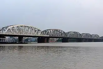 The Bally Bridge linking Howrah to Kolkata