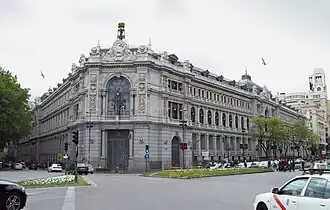 The Bank of Spain (established in 1782) in Madrid