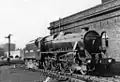 A resplendent Stanier Class 5 at Bank Hall Shed in 1948.