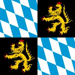 The variant used by Wittelsbachs who inherited the Palatinate in the mid-14th century