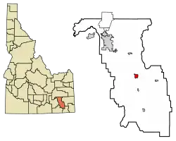 Location of McCammon in Bannock County, Idaho.