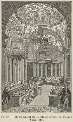 A banquet in the Salle de Spectacle of the Tuileries, 1810