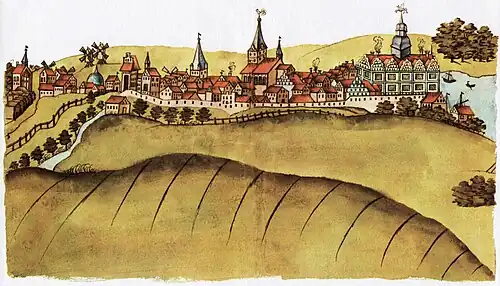 Town and Castle of Barth (c. 1615)