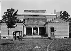 View of the rear courtyard.