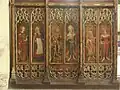 Some paintings from the 15th-century Rood Screen in St Michael and All Angels church, Barton Turf