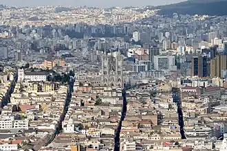 South façade as seen from El Panecillo.