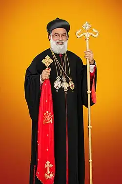 A photo of Baselios Joseph I, the current Catholicos of India.