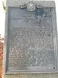 Historical marker in the monument