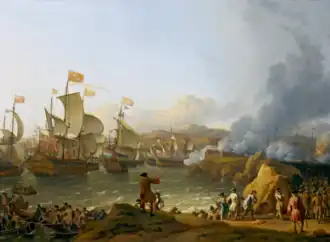 The Battle of Vigo by Ludolf Bakhuizen, 1702