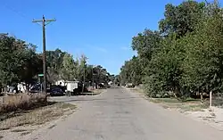 Looking west along Aldred Road in Baxter. (2023)