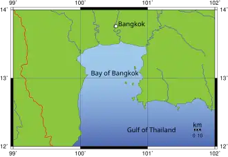 Laem Chabang is located in Bay of Bangkok