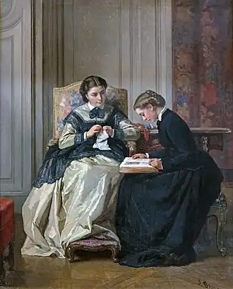 Painting entitled Le travail. This painting can be seen in the Musée des beaux-arts in Carcassonne.