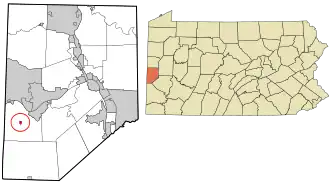 Location in Beaver County, Pennsylvania