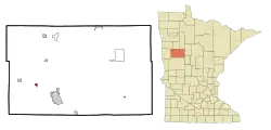 Location of Audubon, Minnesota