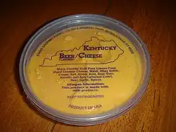 A commercial beer cheese spread