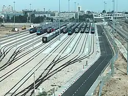 A IC3 train at Beersheba stabling yard
