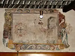 Medieval fresco on the west wall