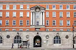 Visible on the façade of Beit&nbsp;Hall