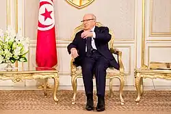 Beji Caid Essebsi at the Carthage Presidential Palace.