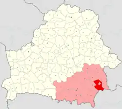 Location of Gomel district