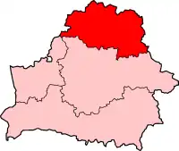 Location of Diocese of Vitebsk in Belarus